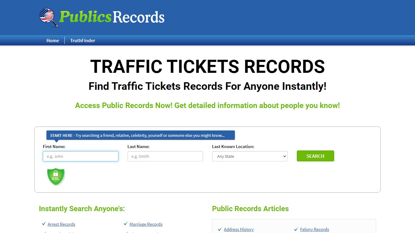 Find Traffic Tickets Records For Anyone